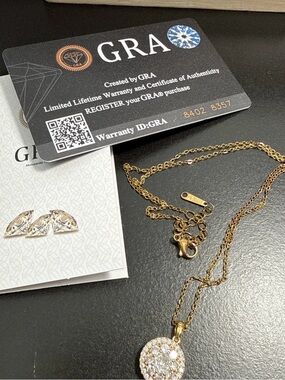 GRA Certified Spinning Moissanite Flower Pendant Necklace